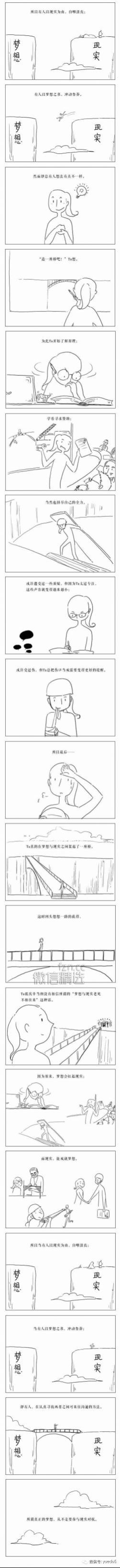 发人深省的励志漫画：现实和梦想的桥梁